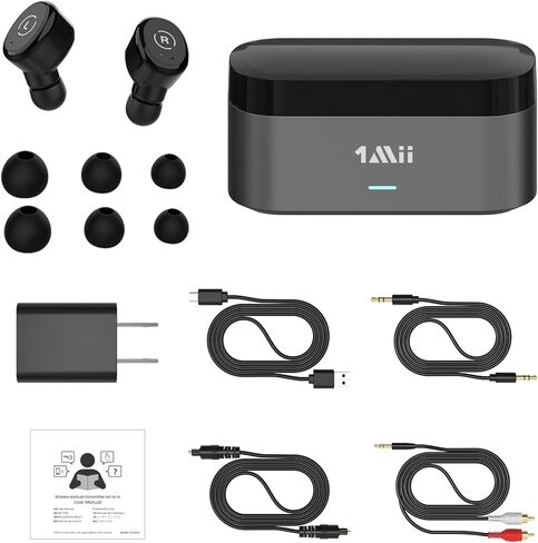سماعات أذن لاسلكية 1Mii للاستماع إلى التلفزيون، سماعات رأس تلفزيون لاسلكية لكبار السن مع قاعدة شحن جهاز الإرسال، 2.4G زمن استجابة منخفض، التوصيل والتشغيل، للتلفزيون البصري، AUX، RCA Ported in Kuwait