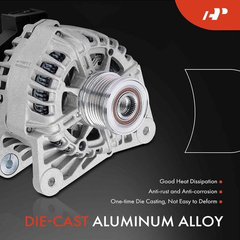 A-Premium Alternator Compatible with Nissan Sentra 2013-2019 1.8L, 12V 110A 6-Groove Clutch Pulley Clockwise, Replace# FG12T039, 2611855B in Saudi Arabia
