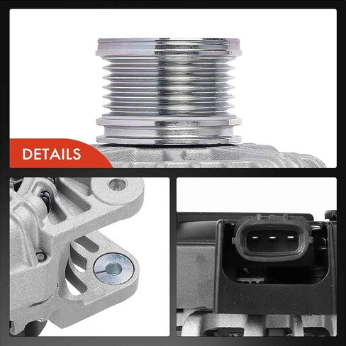 A-Premium Alternator Compatible with Nissan Sentra 2013-2019 1.8L, 12V 110A 6-Groove Clutch Pulley Clockwise, Replace# FG12T039, 2611855B in Saudi Arabia