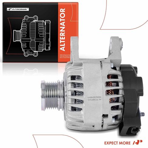 A-Premium Alternator Compatible with Nissan Sentra 2013-2019 1.8L, 12V 110A 6-Groove Clutch Pulley Clockwise, Replace# FG12T039, 2611855B in Saudi Arabia