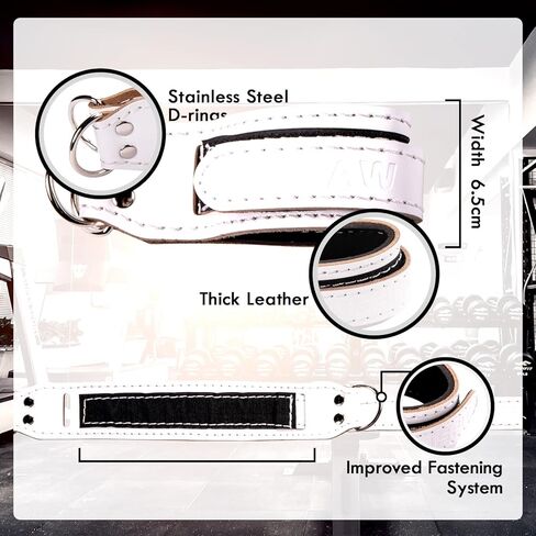 حزام الكاحل لآلة الكابلات، زوج واحد من أحزمة الكاحل الجلدية لصالة الألعاب الرياضية لآلة الكابلات، ملحقات الكفة لتمارين الظهر، تمارين الغلوت، ملحقات الساق، حزام الساق للتمارين الرياضية in Kuwait
