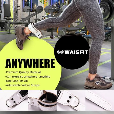 حزام الكاحل لآلة الكابلات، زوج واحد من أحزمة الكاحل الجلدية لصالة الألعاب الرياضية لآلة الكابلات، ملحقات الكفة لتمارين الظهر، تمارين الغلوت، ملحقات الساق، حزام الساق للتمارين الرياضية in Kuwait