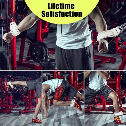 حزام الكاحل لآلة الكابلات، زوج واحد من أحزمة الكاحل الجلدية لصالة الألعاب الرياضية لآلة الكابلات، ملحقات الكفة لتمارين الظهر، تمارين الغلوت، ملحقات الساق، حزام الساق للتمارين الرياضية in Kuwait