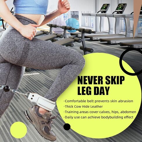 حزام الكاحل لآلة الكابلات، زوج واحد من أحزمة الكاحل الجلدية لصالة الألعاب الرياضية لآلة الكابلات، ملحقات الكفة لتمارين الظهر، تمارين الغلوت، ملحقات الساق، حزام الساق للتمارين الرياضية in Kuwait