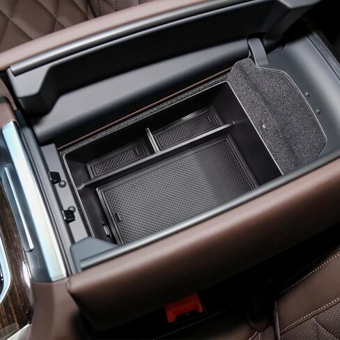 صينية تنظيم وحدة التحكم المركزية TACOBRO متوافقة مع ملحقات BMW X5 G05/ X6 G06/ X7 G07، X5 G05/ X7 G07 2019-2024، X6 G06 2020-2024 صندوق قفازات مسند الذراع للتخزين الثانوي، أسود in Saudi Arabia