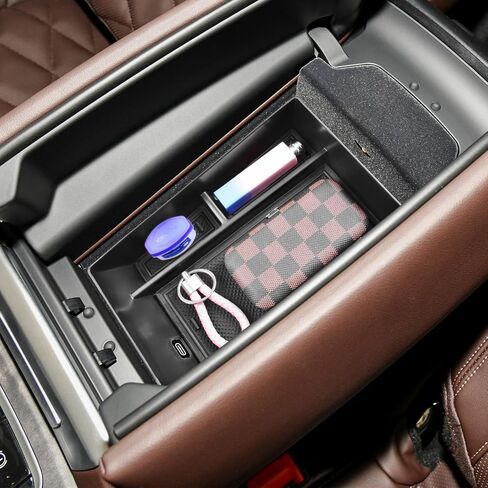 صينية تنظيم وحدة التحكم المركزية TACOBRO متوافقة مع ملحقات BMW X5 G05/ X6 G06/ X7 G07، X5 G05/ X7 G07 2019-2024، X6 G06 2020-2024 صندوق قفازات مسند الذراع للتخزين الثانوي، أسود in Saudi Arabia