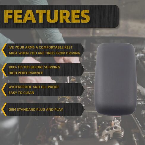 Dasbecan Center Console Lid Compatible with Ford Explorer 1995-2001 Ford Explorer Sport(3-door) 2001-2003 Ford Explorer Sport Trac 2001-2005 Mercury Mountaineer 1997-2001 Black Replace 924-883 in Kuwait