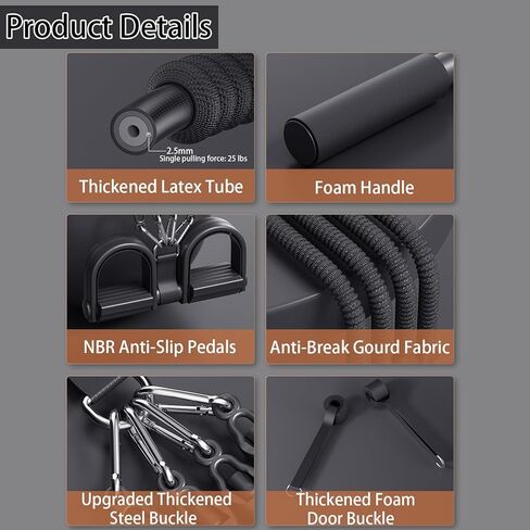 عصابات المقاومة، فرقة مقاومة الدواسة متعددة الوظائف، مجموعة أربطة التمرين، أربطة سحب دواسات التمرين، مجموعة أربطة مقاومة دواسات للرجال والنساء، معدات تدريب القوة في المنزل in Kuwait