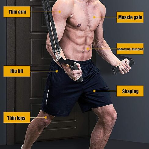 عصابات المقاومة، فرقة مقاومة الدواسة متعددة الوظائف، مجموعة أربطة التمرين، أربطة سحب دواسات التمرين، مجموعة أربطة مقاومة دواسات للرجال والنساء، معدات تدريب القوة في المنزل in Kuwait