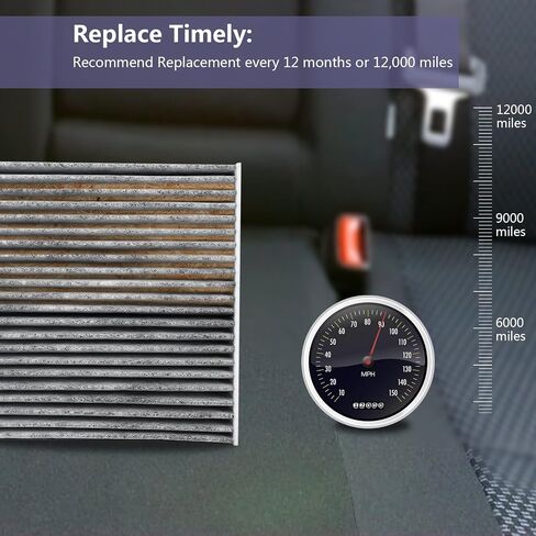 RUITO Cabin Air Filter RT920 W/Activated Carbon, Replacement for CF11920, C-MAX (2013-2018), Escape (2013-2019), Focus (2012-2018), GT (2017-2022), Transit Connect (2014-2022), MKC (2015-2019) in Saudi Arabia