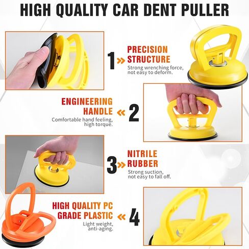 مجموعة أدوات سحب دنت السيارة، 3 قطع أدوات إزالة انبعاجات السيارة، أدوات إزالة انبعاجات السيارة لإصلاح جسم السيارة، الزجاج، الشاشة، رفع البلاط وتحريكه in Kuwait
