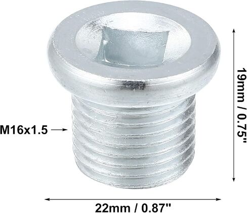 X AUTOHAUX 4 قطعة M16x1.5 الصلب زيت المحرك قابس التصريف المسمار مع حلقة الختم لفولفو 260 480 لبيجو 307 206 405 406 407 لهجة فضية in Saudi Arabia