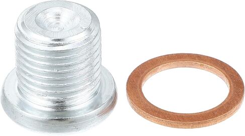 X AUTOHAUX 4 قطعة M16x1.5 الصلب زيت المحرك قابس التصريف المسمار مع حلقة الختم لفولفو 260 480 لبيجو 307 206 405 406 407 لهجة فضية in Saudi Arabia