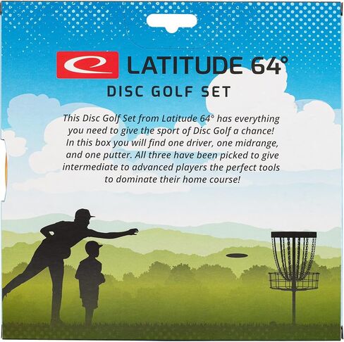 D·D DYNAMIC DISCS Latitude 64 Advanced 3 Disc Retro Burst Starter Set | يشتمل على حجر مفاتيح ريترو، وفتيل ريترو، وقديس ريترو | (سيختلف ختم ولون جولف الفريسبي) in Kuwait