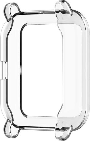 حافظات متوافقة مع Amazfit GTS 2 Mini/Bip U Pro حافظة ناعمة من مادة TPU مقاومة للصدمات وغطاء واقٍ ممتص للصدمات لساعة GTS 2 Mini الذكية (أسود + شفاف) in Saudi Arabia