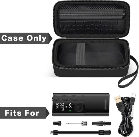 حافظة متوافقة مع ضاغط الهواء المحمول لنفخ الإطارات، وحامل تخزين مضخة إطارات السيارة، وصندوق مضخة الدراجة المنفوخ الذي يحمل خرطوم الهواء، ومخروط الفوهة، ومحول الإبرة وكابل الشحن (الحقيبة فقط) in Kuwait