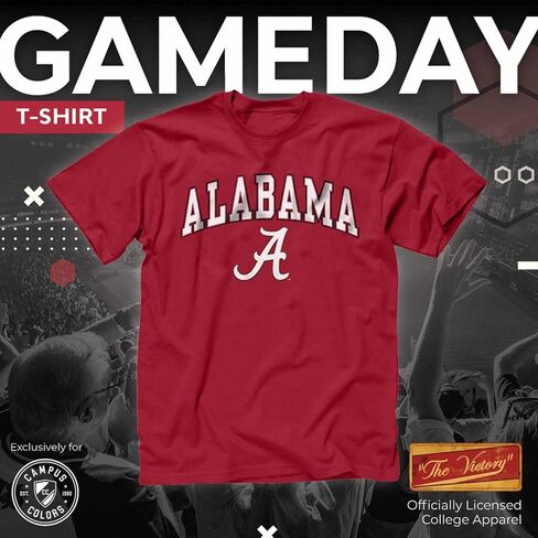 تي شيرت Campus Colors رجالي من القطن Gameday للبالغين من الرابطة الوطنية لرياضة الجامعات (NCAA) بجودة ممتازة in Kuwait