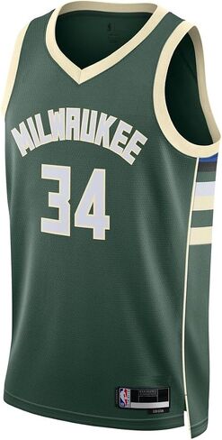 Giannis Antetokounmpo Milwaukee Bucks NBA Kids Youth 8-20 Green Icon Edition Swingman Jersey in Saudi Arabia