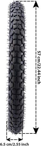 (1-Pack) 2.50/2.75-17"（70/100-17）Motorcycle Tire+Inner Tubes - Compatible with CT90 CT110 TRAIL 90 110 Honda Knobby Golden, TaoTao, 110cc, 125cc, and 140cc, Dirt Bikes, Moped, and Scooters and More in Saudi Arabia