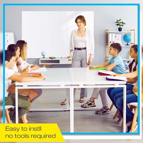 SATINIOR Dry Erase Wallpaper White Board Stickers Dry Erase Peel and Stick Wallpaper Board with 17 Dry Erase Markers 6 Erase 2 Wallpaper Smoothing Tool 1 Scissor for Office(4 x 8 ft) in Saudi Arabia