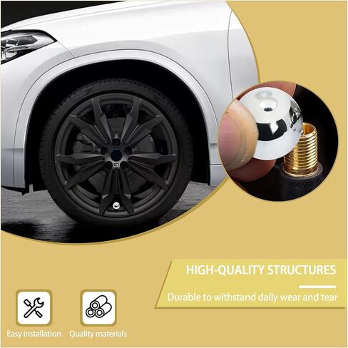 Augeny 8 PCS Car Tire Valve Caps, Pool 8 Ball Wheel Valve Stem Covers with Rubber Ring, Corrosion Resistant Airtight Tyre Dust Caps, Universal Stem Covers for Car, Truck, Bicycle, SUV (Blue) in Saudi Arabia