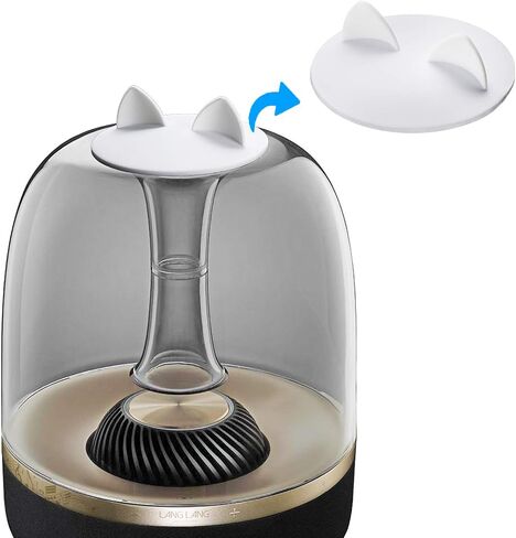 غطاء مضاد للغبار من HK Aura Studio 4 - شفة سيليكون لعصي الصوت Harman Kardon Soundsticks 2 و3 و4 وAura Studio 1 و2 و3 و4 نظام مكبر صوت بلوتوث شفاف (أسود قطة) in Saudi Arabia