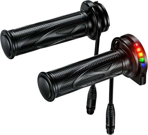 مقابض تسخين الدراجة النارية، مقابض تسخين ذكية بخمسة تروس قابلة للتعديل لدرجة الحرارة للدراجات النارية، مقابض مطاطية مقاومة للماء ومضادة للانزلاق مناسبة لمقود الدراجات النارية ATV مقاس 7/8 بوصة in Kuwait