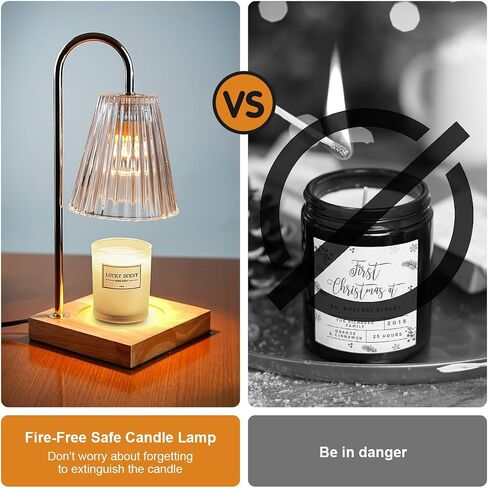 Candle Warmer Lamp, Electric Candle Warmer lamp with Timer, Scented Wax Melt Candle Lamp Warmers with 2 Bulbs，Dimmable Candle Warmer for Home Decor, Mothers Day Gifts for Mom in Saudi Arabia