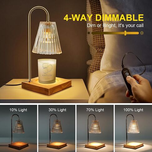 Candle Warmer Lamp, Electric Candle Warmer lamp with Timer, Scented Wax Melt Candle Lamp Warmers with 2 Bulbs，Dimmable Candle Warmer for Home Decor, Mothers Day Gifts for Mom in Saudi Arabia
