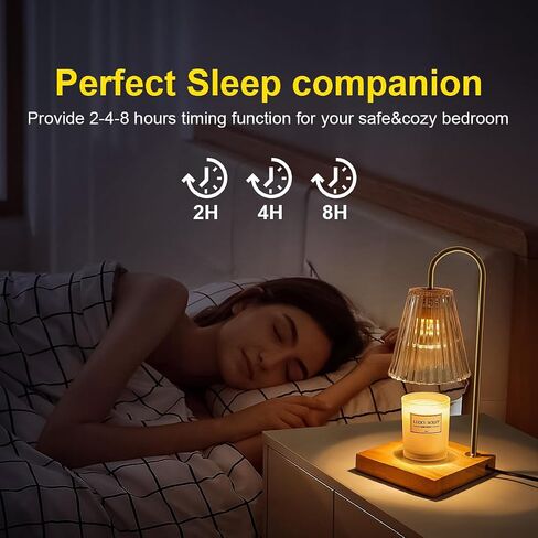Candle Warmer Lamp, Electric Candle Warmer lamp with Timer, Scented Wax Melt Candle Lamp Warmers with 2 Bulbs，Dimmable Candle Warmer for Home Decor, Mothers Day Gifts for Mom in Saudi Arabia