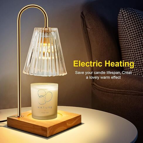 Candle Warmer Lamp, Electric Candle Warmer lamp with Timer, Scented Wax Melt Candle Lamp Warmers with 2 Bulbs，Dimmable Candle Warmer for Home Decor, Mothers Day Gifts for Mom in Saudi Arabia