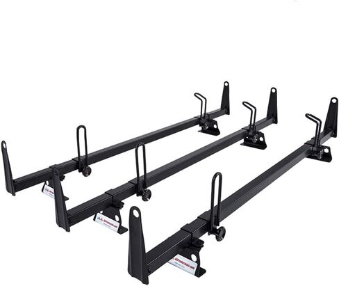 AA-Racks Model X202 Steel Van Roof Rack Cross Bars Fits 2013-On RAM ProMaster/ 2015-On Transit، 3 Bar 72 بوصة - أسود in Kuwait