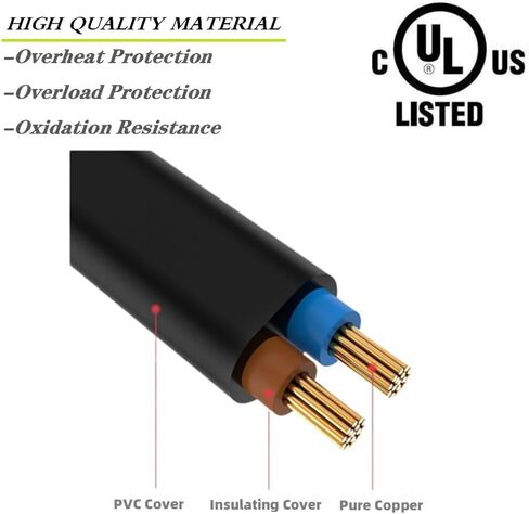 2 Prong Power Cable Cord Compatible TCL Roku Smart LED LCD HD TV - UL Listed TCL Roku TV AC Power Cable Cord Plug in Saudi Arabia
