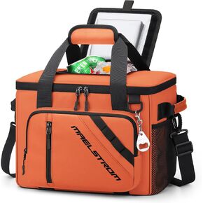 Maelstrom Cooler Bag, 30 Cans Beach Cooler, Large Leakproof Insulated Soft Cooler with Bottle Opener, Ice Chest, Portable Collapsible Cooler for Travel, Camping, Shopping