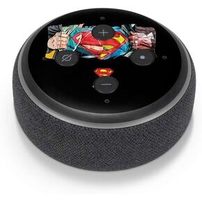Skinit Decal Audio Skin Compatible with Amazon Echo Dot 3 - Officially Licensed DC Comics Superman Shield Design