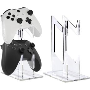nymus 2-Tier Controller Holder Game Controller Holder Stand for Desk, Transparent Acrylic Universal Storage Organizer Controller Stand