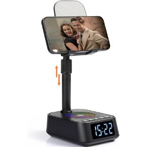 Gifts for Men Women, Adjustable Phone Stand Bluetooth Speaker, Birthday Gifts Him Husband, Phone Holder for Kitchen Desk Bedroom, Cool Tech Gadget for Dad Mom Boyfriend, Christmas Ideal