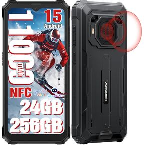 Blackview BV6200Plus Rugged Phone Android 15, 98dB Super Speaker 11000mAh, 24GB+256GB/2TB Rugged Smartphone Unlocked, 6.56" HD+ 90Hz Waterproof Phone 2025 NFC/Fingerprint/GPS/T-moblie/IP69K/3 Slots