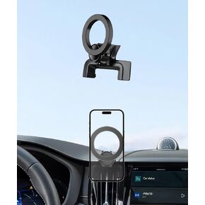 Car Phone Holder for Volvo XC60 2018-2025 Accessories, 360° Rotation Phone Mount Compatible with MagSafe, Cell Phone Holder Does Not Affect Air Vent
