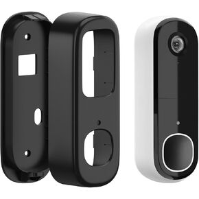 Anti-Theft Doorbell Bracket for Arlo Video Doorbell 2K (2nd Gen), Easy No-Drill Mounting Bracket, Weatherproof Protection for Arlo Doorbell Camera, Ideal for Homes, Apartments, Rentals, Black