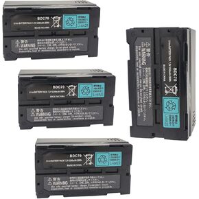(4-Pcs) BDC70 Battery Replacement Compatible with Sokkia Total Stations, Robotic Total Stations and GNSS Receivers (7.2 Volt, 5.24 Ah, Rechargeable)