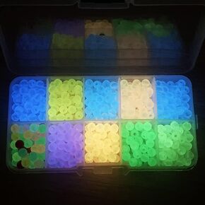 550 pcs/Box 6mm Luminous Plastic Fishing Beads Round Fish Eyes Floating Lure Bait Fly Tying Beads Materials