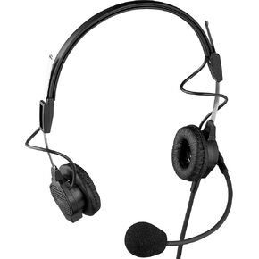TELEX PH44 Lightweight Dual Sided Headset for RTS Noise Cancelling Dynamic Microphone on Adjustable Gooseneck Boom Arm Lightly Padded Headband