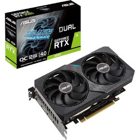 ASUS Dual NVIDIA GeForce RTX 3060 OC Edition Gaming Graphics Card (PCIe 4.0, 12GB GDDR6 Memory, HDMI 2.1, DisplayPort 1.4a, 2-Slot Design, Axial-tech Fan Design, 0dB Technology, and More