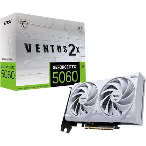 MSI Gaming RTX 5060 8G Ventus 2X OC White Graphics Card (8GB GDDR7,128-bit, Extreme Performance: 2535 MHz, DisplayPort x3 2.1a, HDMI 2.1b, NVIDIA Blackwell Architecture)