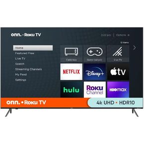 ONN 75" Smart TV Class Crystal Clear Picture 4K UHD (2160P) DLED HDR10+ Frameless 100044717 (Renewed)