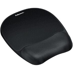 Fellowes® Gel Wrist Rest/Mouse Pad, Fabric, Black