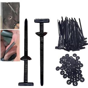 100PCS Nylon Universal Cable Tie Buckle, Heavy Duty Self Locking Nylon Zip Ties, 2025 Upgrade Multipurpose Plastic Cable Ties Tool, UV Resistant Black Zipties for Car Daily Repair