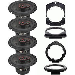 Bundle Comes with Cerwin Vega 680W Front & Rear Car Speakers for 2007-2013 Silverado Sierra Extended cab