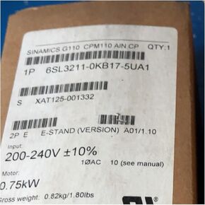 1pcs 6SL3211-0KB17-5UA1 New and Sealed in Box 6SL32110KB175UA1 1 Year Warranty